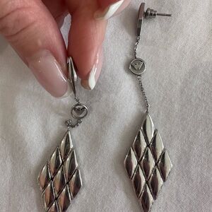 Women’s Emporio Armani silver earrings. Never worn.
